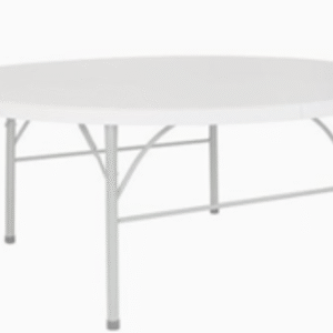 Solid extra-large foldable round table
